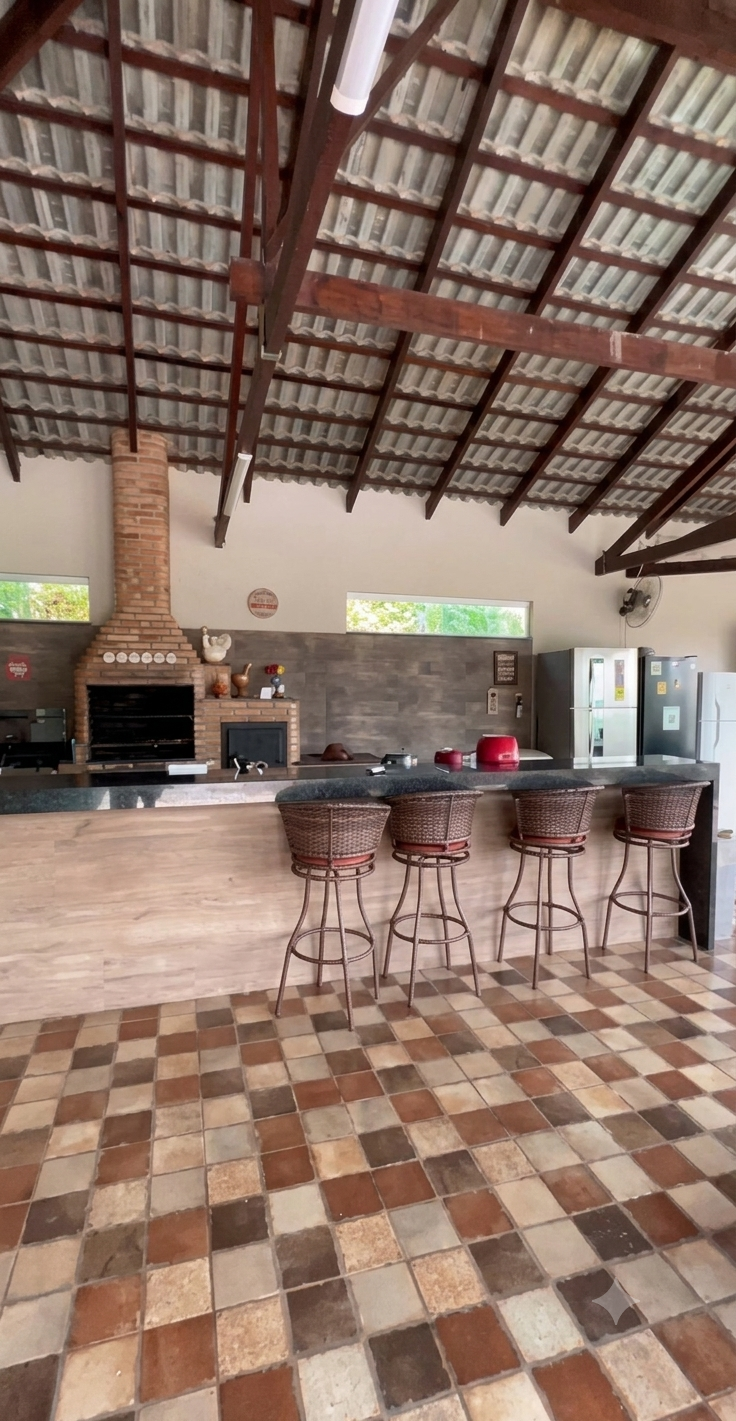 Cozinha e área gourmet completa do Rancho TASS